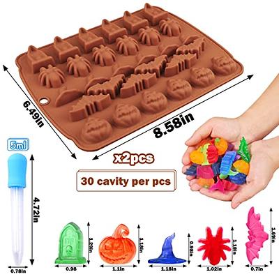 AIERSA Halloween Candy Gummy Molds, 2 Pcs 30 Cavity Halloween Molds  Silicone with 1 Pcs Dropper for DIY Halloween Gummies, Candy, Jelly,  Chocolate, Jello - Yahoo Shopping