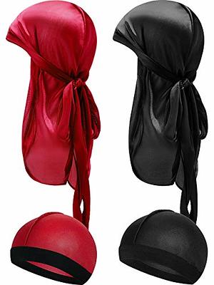 Custom Silky Durag Headwraps with Extra Long Tail and Wide Straps for 360  Waves Do Rag Headwrap