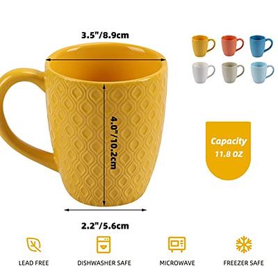 YINUOWEI 20oz Porcelain Coffee Mugs Set Large Ceramic Handled Milk Mug  Drinking Cups for Tea, Coffee, Cocoa, Pure White - Yahoo Shopping