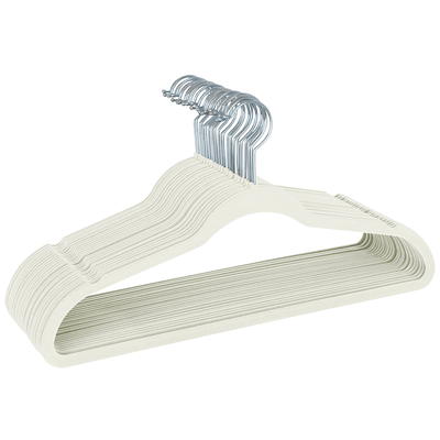 OSTO Ivory Velvet Hangers 100-Pack OV-113-100-IV-H - The Home Depot