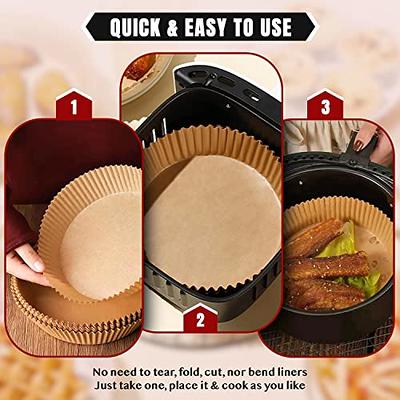 Air Fryer Disposable Paper Liners, Square Airfryer Cooking Non-Stick Liner  Accessories, Oil-proof Air Fryers Filters Sheet