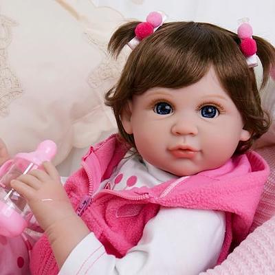 Aori Lifelike Reborn Baby Dolls - Realistic Newborn Girl Doll, Pink Set for  Kids 3+