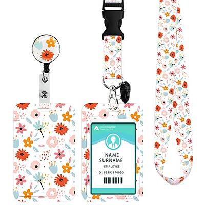 ID Badge Holder with Lanyard, Retractable Badge Holders Reels with Lanyards  Adjustable, for Women Kids Teacher Nurses Doctor Student - Yahoo Shopping