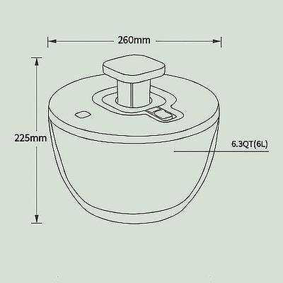 Brieftons Salad Spinner and Chopper: Large 6.3-Quart Lettuce Greens  Vegetable Washer Dryer, with Bonus 0.95-Quart Veggie Chopper Mixer, Compact