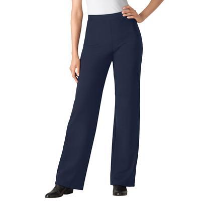 Plus Size Women's Wide Leg Ponte Knit Pant by Woman Within in Navy (Size 30  T) - Yahoo Shopping