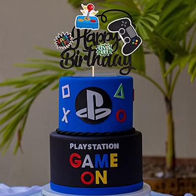 Amazon.com: Video Game Cake Topper For Happy 8th Level Birthday Decoration  - Glitter Happy 8th Birthday Video Game Cake Topper - Gamer Levle 8th  Unlocked Birthday Party Cake Decorations : Grocery &