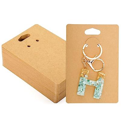 joycraft 100Pcs Keychain Cards, 3.1x4.7 Kraft Paper Cards