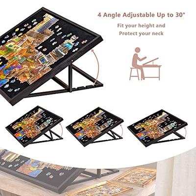 Lavievert 2 in 1 Adjustable Jigsaw Puzzle Board & Puzzle Frame,  4-Tilting-Angle Portable Puzzle Table for Adults, Wooden Puzzle Easel Stand  with Non-Slip Surface for Up to 1000 Pieces - Black - Yahoo Shopping