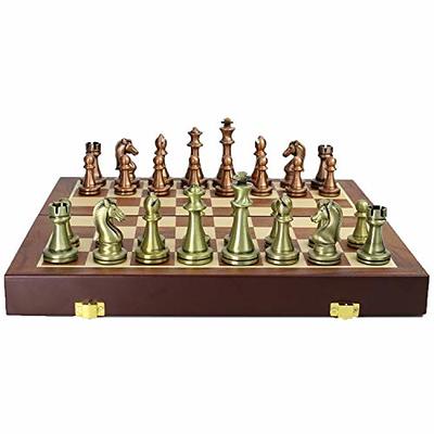 Wooden Folding Chess Board Set Adult Board Games Luxury Family