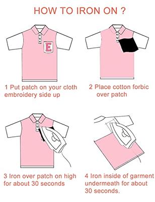 20Pcs Pink Preppy Iron on Patches for Girls Embroidered DIY Sew on Applique
