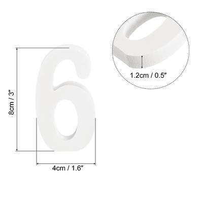 3 Inch Blank Wood Number 0-9 Wood Slices Sign Board for DIY