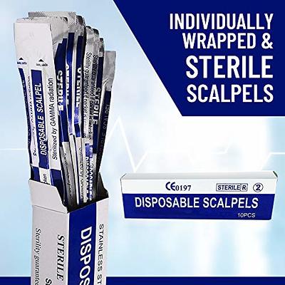  Scalpel Sterile Blades #10 10pcs Sterile Individually