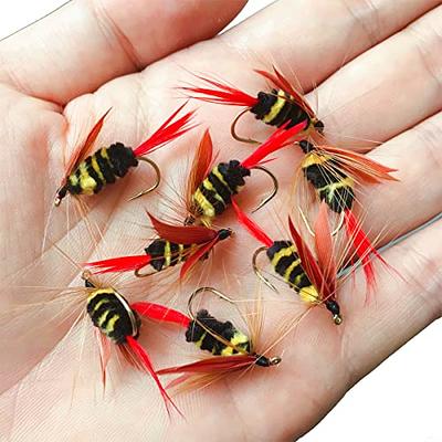  Dry Fly Fishing Popper Lure Kit, 12Pcs Fly Bug Lures