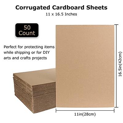 50 Pack Corrugated Cardboard Sheets Flat Cardboard Sheets Cardboard Inserts  Flat Cardboard Squares Separators for Art Projects DIY Crafts Supplies