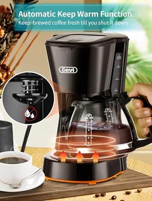 5 Cups Small Coffee Maker, Compact Coffee Machine with Reusable