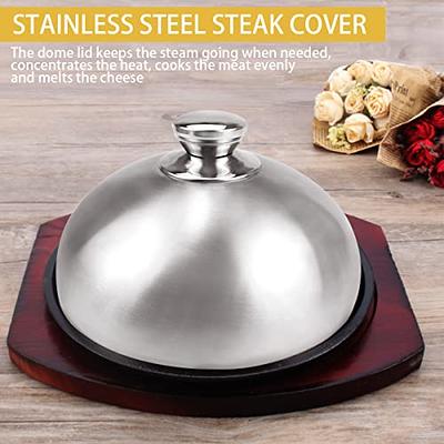 LNQ LUNIQI Stainless Steel Dish Food Cover Dome Plate Covers Steak Cover  Dust Food Plate Cover Serving Cover for Home Restaurant Kitchen (9.45inch)  - Yahoo Shopping