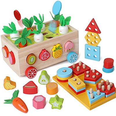 BEAUAM Toddlers Montessori Educational Toys for Boys 2 3 4 Year Old Girls, Wood  Shape Classification Toys for Gifts for Children 2-4, Wood Preschool Carrot  Harvest Game - Yahoo Shopping