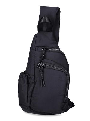 CALIA Women's Sling Bag, Black Faux Leather - Yahoo Shopping