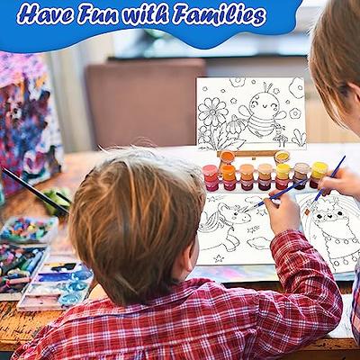 RYRIWOU Pre Drawn Canvas Set Paint by Numbers for Kids Acrylic Canvas Set 8  Packs with 48 Paints 4 Brushes 2 Easels(5x7in) Painting Arts and Crafts  Ages 4-8-12 - Yahoo Shopping