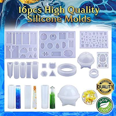 Epoxy Resin Kit for Beginners, Jewelry Making Starter Kit with Silicone  Molds