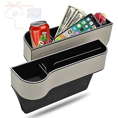 Car Seat Gap Filler Organizer, 2 Pack Multifunctional Car Seat Organizer,  Auto Console Side Storage Box with Cup Holders 2 Seat Hooks for Drink, Car  Organizer Front Seat for Holding Phone, Sunglasses : : Car &  Motorbike