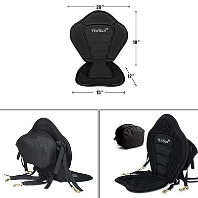 iROCKER Universal Paddle Board Kayak Seat with detachable storage bag -  Cushioned backrest to provide support during paddling
