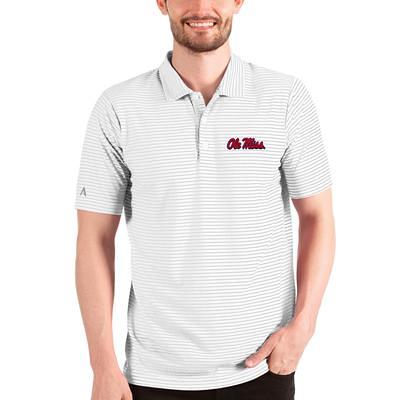 Men's Antigua Heathered Black/Red Ole Miss Rebels Esteem Polo