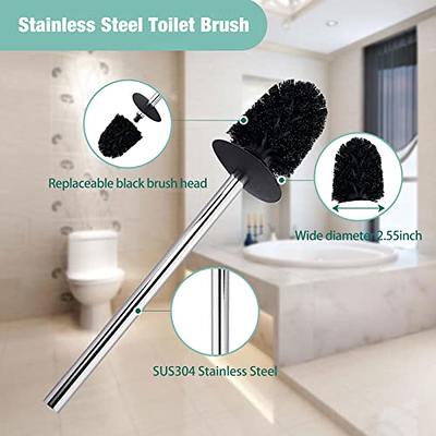 Cilee Toilet Paper Holder Stand with Toilet Brush, Matte Black Bathroom Toilet  Paper Roll Holder Stand with Reserve, Free Standing Toilet Paper Holder, Toilet  Paper Holder with Storage