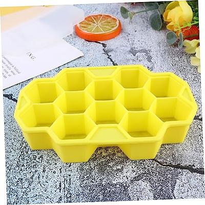 2PCS Ice Cube Tray Silicone Ice Cube Tray with Lid Stackable Ice