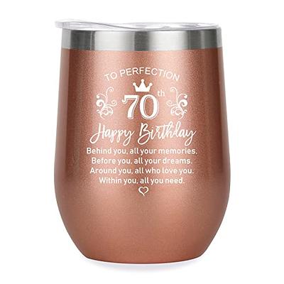 Jevuta 70th Birthday Gifts For Women – 70th birthday Wine Tumbler