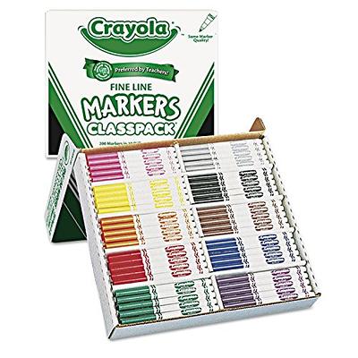 Crayola 588210 Non-Washable Classpack Markers, Fine Point, Ten Assorted  Colors, 200/Box - Yahoo Shopping