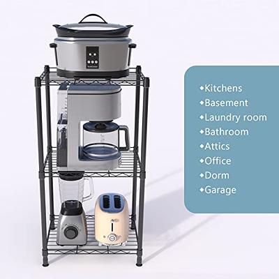 Sasoiky 5 Tier Corner Storage Shelves, Wire Shelving Unit, Metal Shelf, Steel Storage Rack 23.2 L x 17.3 W x 60.8 H for Laundry Bathroom Kitchen