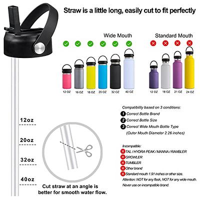 Aoitoque Straw Lid for Hydro Flask Wide Mouth, Lids with Straw for Hydro  Flask 18oz 32oz