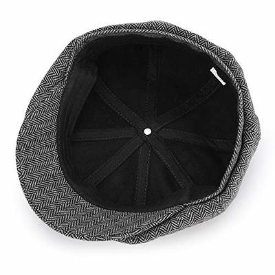 Herringbone Newsboy Cap for Men, Gray Flat Cap, Ivy Hat, Mens Caps, Gatsby  Hat - Yahoo Shopping