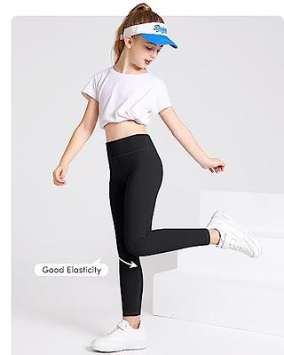 Girls Sports Leggings, Black & White