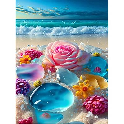 BOHUAYI Diamond Painting Kits for Adults,Flowers 5D DIY Paint by Numbers  for Adults Beginner, Full Drill 5D DIY Diamond Dots Paintings Picture Arts