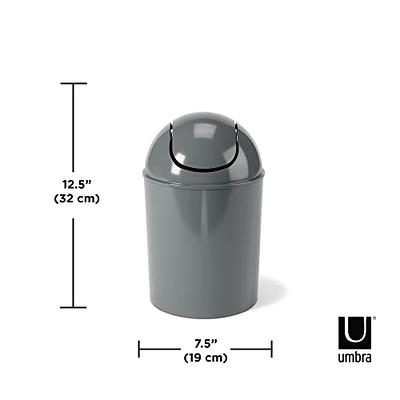 XAJH Trash Can, Plastic Bathroom Trash Can, Slim Garbage Can, Narrow Waste  Basket, Trash Bins Container with Handle for Bedroom, Bathroom, Kitchen,  Office, Dorm (Gray) - Yahoo Shopping