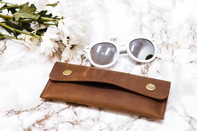 Glasses Sleeve Leather Sunglasses Case Eyeglasses Case 