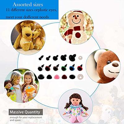 Safety Eyes and Noses with Washers 592pcs for Puppet Doll, Teddy Bear, Stuffed Animals, Crafts, Crochet Toy