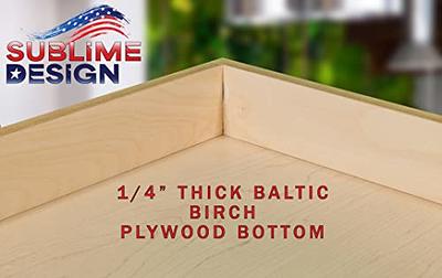  Sublime Design, Pull Out Tray, Side Mount, Baltic Birch  Drawer for Kitchen Cabinets, Slide Out Shelves