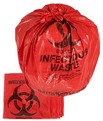 44 Gallon Medical Waste Trash Bags - 1.3 Mil - 150/case