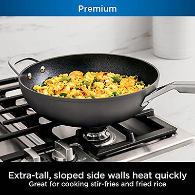 Ninja Foodi Premium Stainless Steel NeverStick Saute Pan, Slate Gray