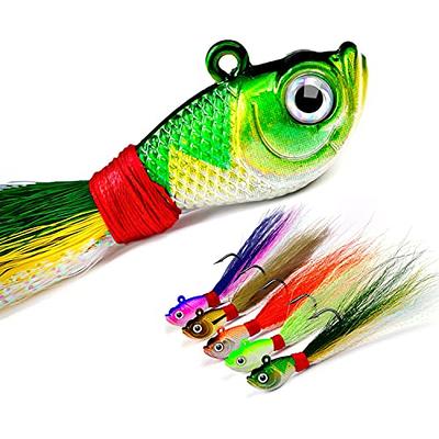 5 Pack Jig Head Kits, Bucktail Hair Jigs Hook, VIB Lure Baits, Fishing Jig  Heads for Bass, Crappie, 7g/14g/28g (5PCS 28g) - Yahoo Shopping