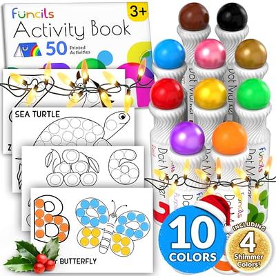 Jar Melo 12 Colors Washable Dot Markers Kit for 3-8+ Age Kids, Non Toxic  Dot Paint Markers with 108 Free Pdf Activity Book & Physical Sheets 2.1  fl.oz 