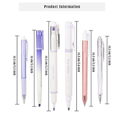 BAYTORY Pastel Highlighters and Colored Ink Pens, Glitter Aesthetic Cute  Highlighter and Pens No Bleed Journaling Stationary School Office Supplies  (Purple) - Yahoo Shopping