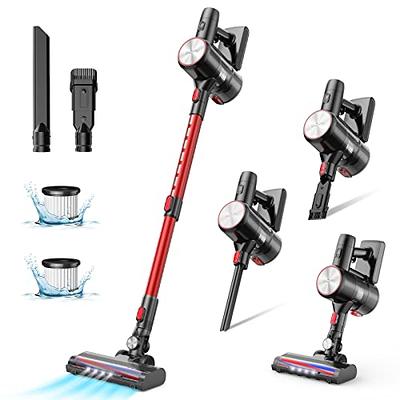 BRITECH Cordless Lightweight Stick Vacuum Cleaner, 500W Motor for Powerful  Suction 40min Runtime, LED Display Screen & Headlights, Great for Carpet