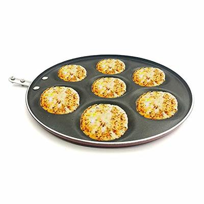 NonStick Mini Uttapam Pan Mini Pancake Maker Mini Crepe pan Idli Pan Pancake  Multi-Snack Maker Aluminium Uttapam Tawa Mini Pancake Tava 7 Cavity (275mm)  - Yahoo Shopping
