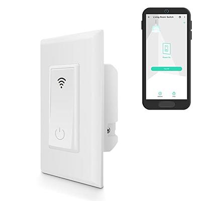 WiFi Smart in-Wall Light Switch with Timer Function Compatible Function (4  Pack) BN-LINK - BN-LINK