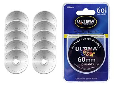 Ultima 60mm Rotary Cutter Blades – 10 Blades Per Pack – Fits Most