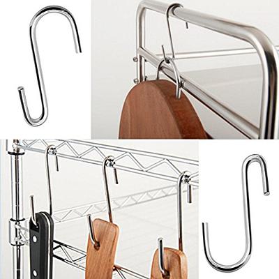 10Pcs Black Coating S Shaped Hooks Home Storage Utility Metal Hangers  Storage Holder for Hanging Plant Towel Kitchen